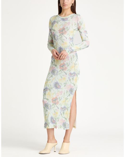 Loewe White Light Maxi Dress Silk, Cotton