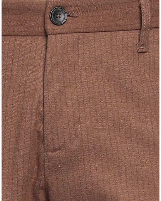 Imperial Brown Pants Polyester, Viscose, Elastane for men
