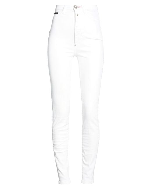 Philipp Plein White Jeans Cotton, Elastane