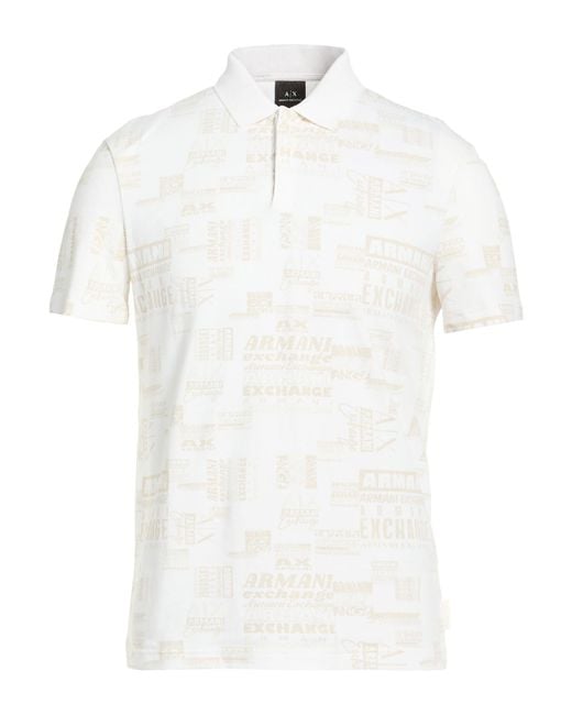 ARMANI EXCHANGE White Polo Shirts for men