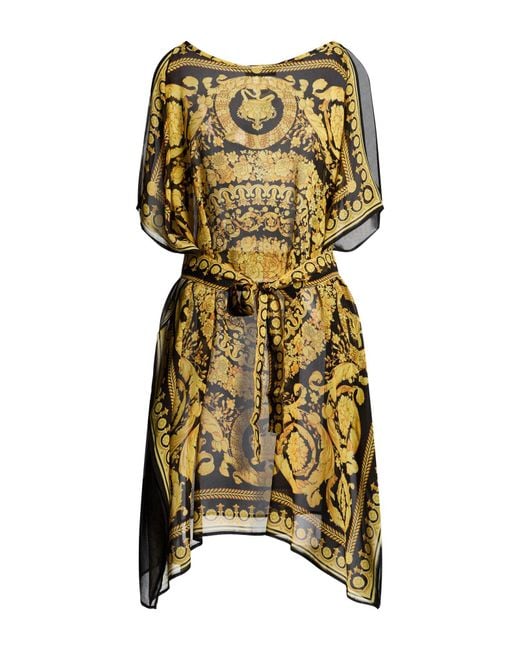 Versace Metallic Mini Dress Silk