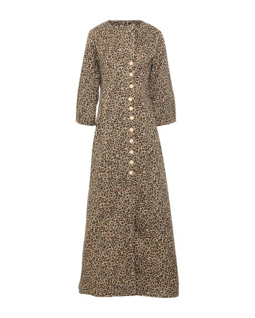 Vestido largo WEILI ZHENG de color Natural