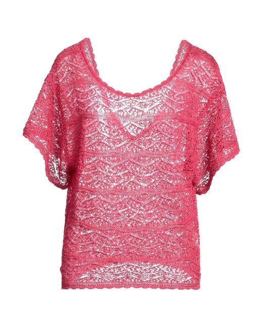 Suoli Pink Fuchsia Sweater Linen, Polyester