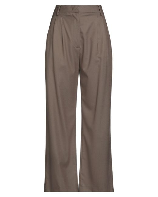 Tela Brown Pants Polyester, Virgin Wool, Elastane