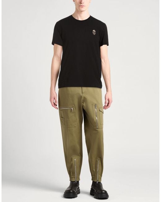 McQueen Black T-Shirt Cotton for men