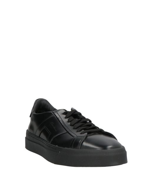 Santoni Black Trainers for men