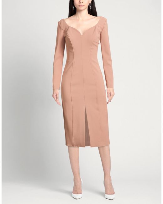 Elisabetta Franchi Pink Midi Dresses