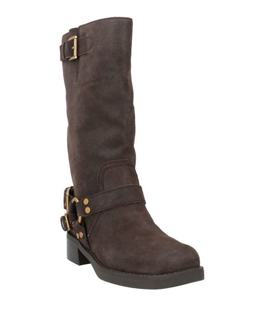 MICHAEL Michael Kors Brown Dark Boot Leather