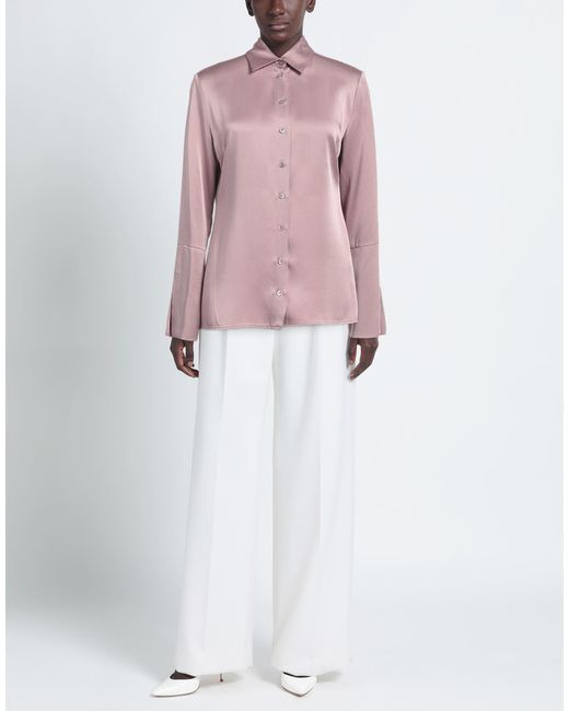 Semicouture Pink Antique Rose Shirt Acetate, Viscose