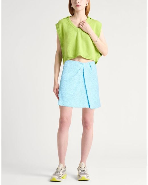 MSGM Blue Mini Skirt