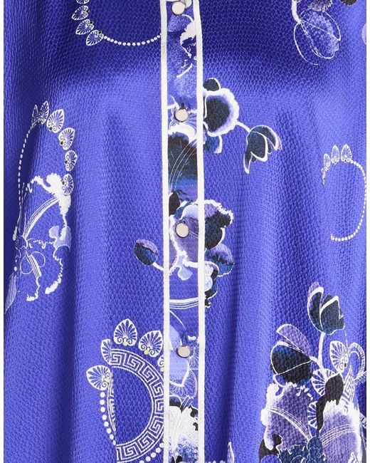 LEONARD PARIS シルクシャツ　36 Leonard Paris Shirt Silk, Elastane in Blue | Lyst