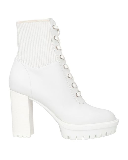 Gianvito Rossi White Ankle Boots