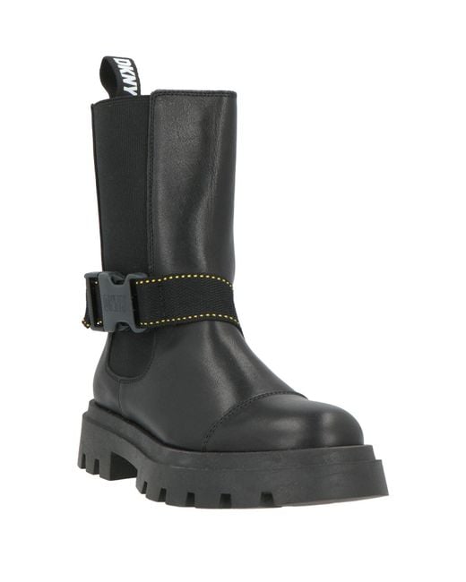 DKNY Black Ankle Boots Leather