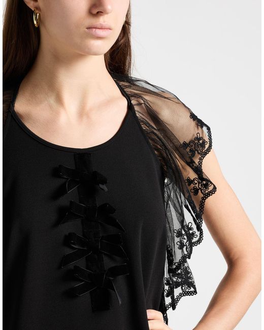 GAUDI Black Mini Dress Polyester, Elastane