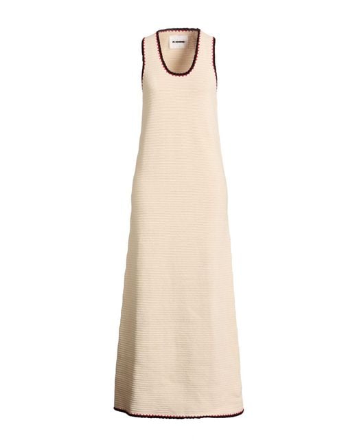 Jil Sander Natural Cream Maxi Dress Cotton