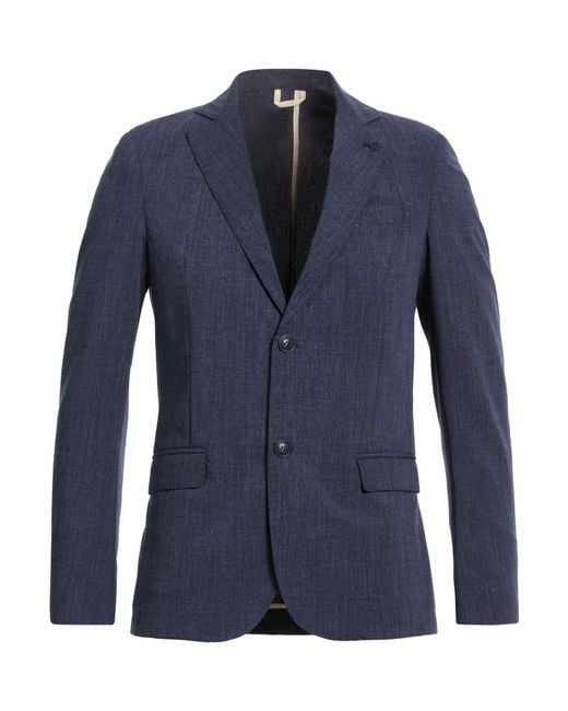 Massimo Rebecchi Blue Blazer Polyester, Viscose, Elastane for men