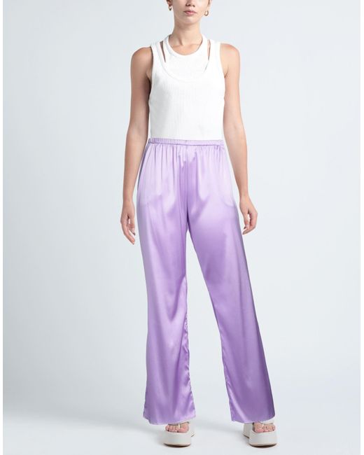 Purotatto Purple Pants Silk, Elastane