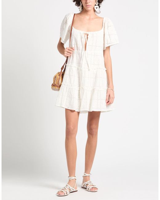 Ganni White Mini Dress Organic Cotton