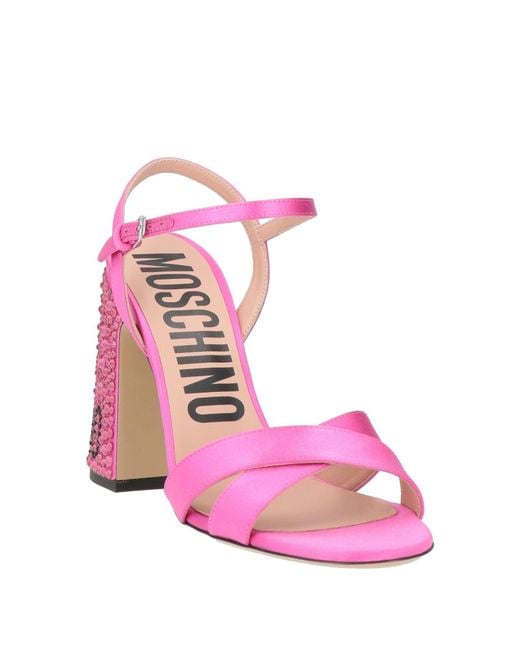 Moschino Pink Fuchsia Sandals Textile Fibers