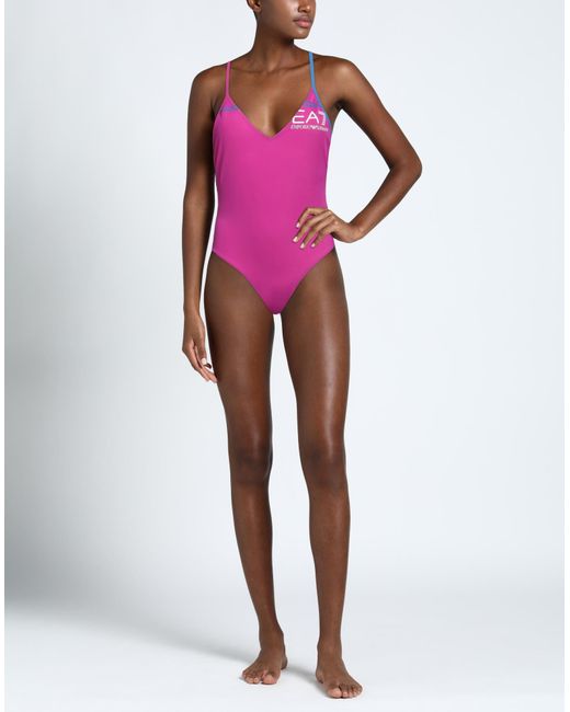 EA7 Pink One-piece Swimsuit