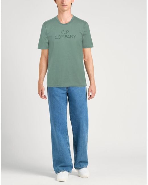 C P Company Green T-Shirt Cotton for men