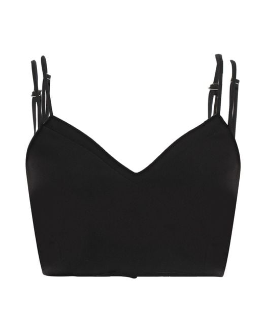 SIMONA CORSELLINI Black Top Polyester, Elastane