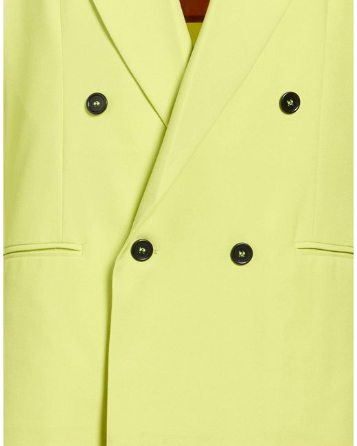 SARTORIA BRIZZI Yellow Blazer Polyester, Elastane for men