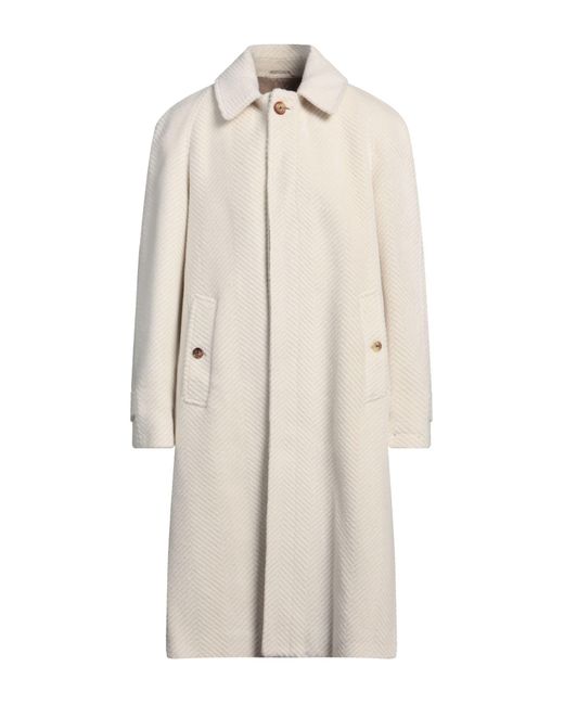 Lardini White Cream Coat Wool, Polyamide for men