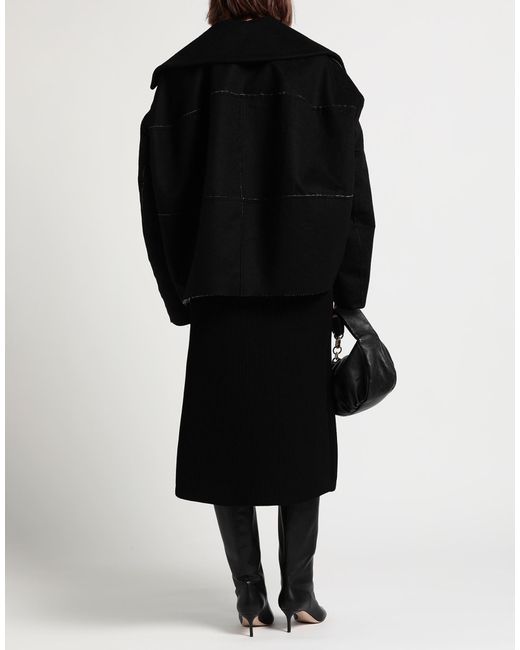 Marni Black Coat Virgin Wool, Polyamide, Elastane, Polyester