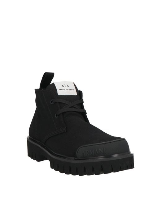 ARMANI EXCHANGE Black Ankle Boots for men