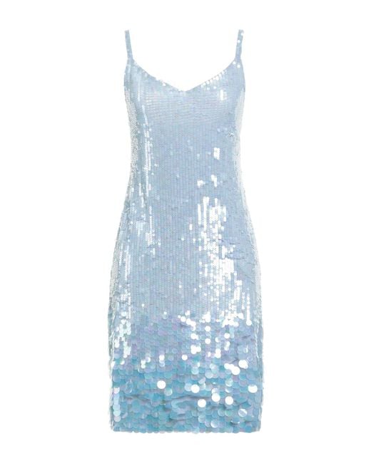 P.A.R.O.S.H. Blue P.A.R.O..H. Mini Dress Polyamide, Elastane, Pvc