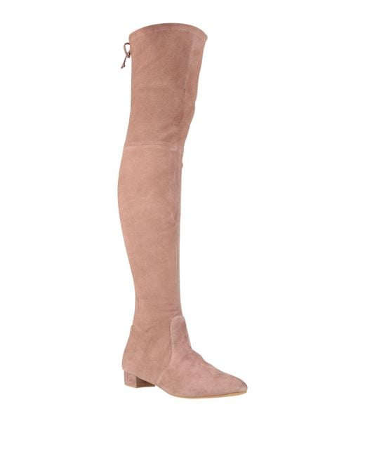 Stuart Weitzman White Boot Leather