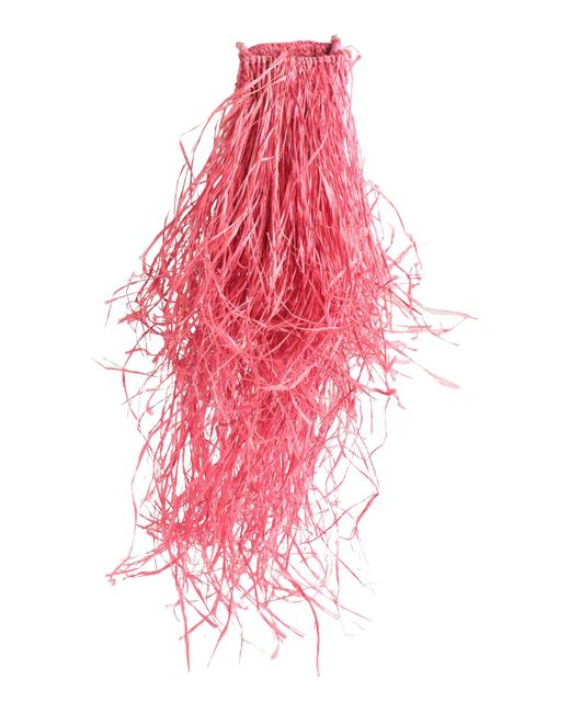 MADE FOR A WOMAN Pink Coral Cross-Body Bag Synthetic Raffia