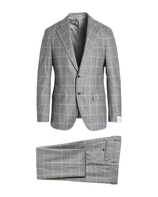 Caruso Gray Suit Wool for men