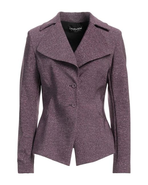 La Petite Robe Di Chiara Boni Purple Blazer