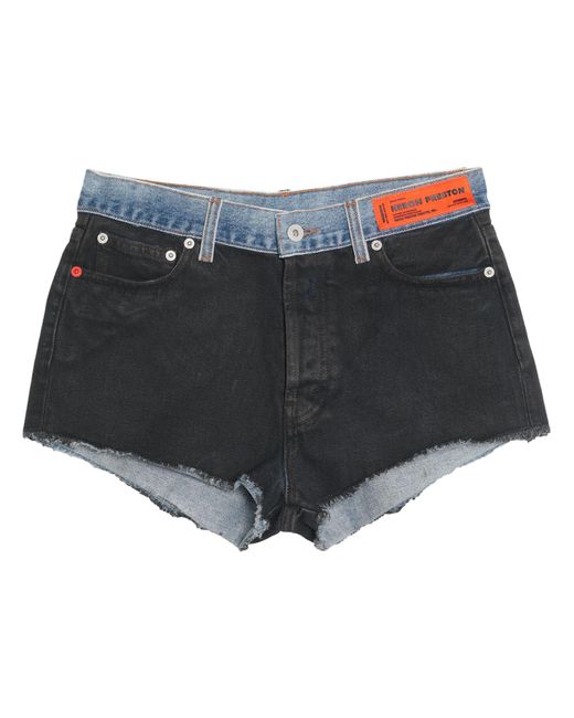 Heron Preston Denim Shorts in Black | Lyst