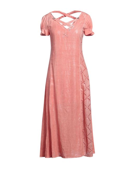 ELISA CAVALETTI by DANIELA DALLAVALLE Pink Midi Dress