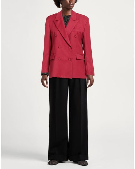 Souvenir Clubbing Red Blazer Polyester, Viscose, Elastane