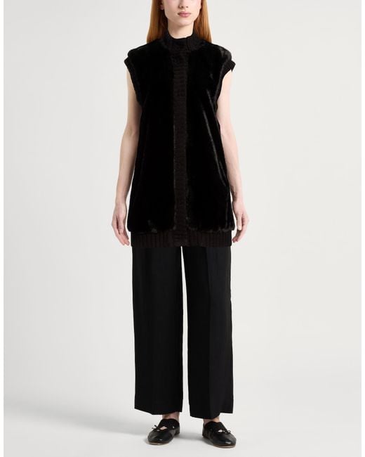 Pinko Black Shearling & Teddy