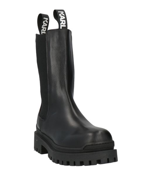 Karl Lagerfeld Black Ankle Boots Leather