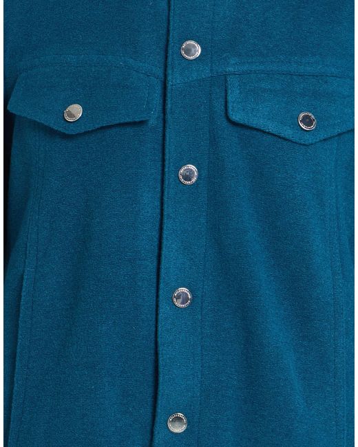 Baldessarini Blue Jacket Polyacrylic, Polyester, Virgin Wool for men