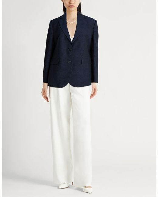 PT Torino Blue Midnight Blazer Virgin Wool, Linen
