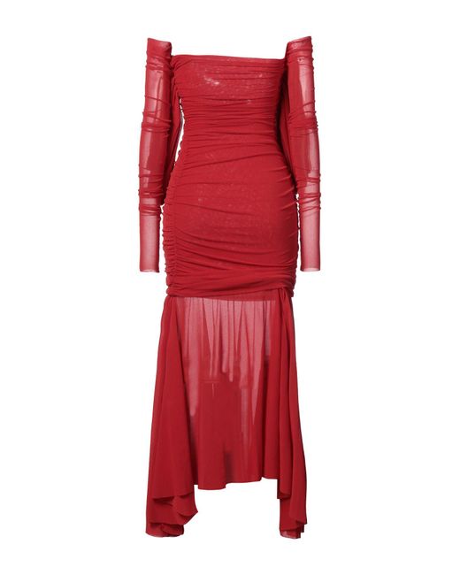 Philosophy Di Lorenzo Serafini Red Midi-Kleid