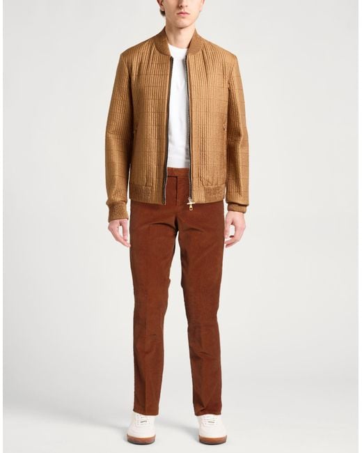 PT Torino Brown Pants Cotton, Elastane for men