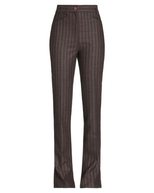 Acne Gray Pants Wool, Cotton