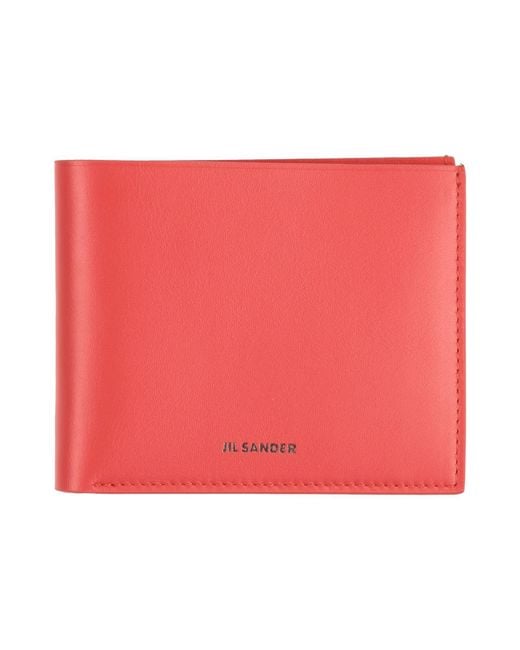 Jil Sander Red Wallet for men