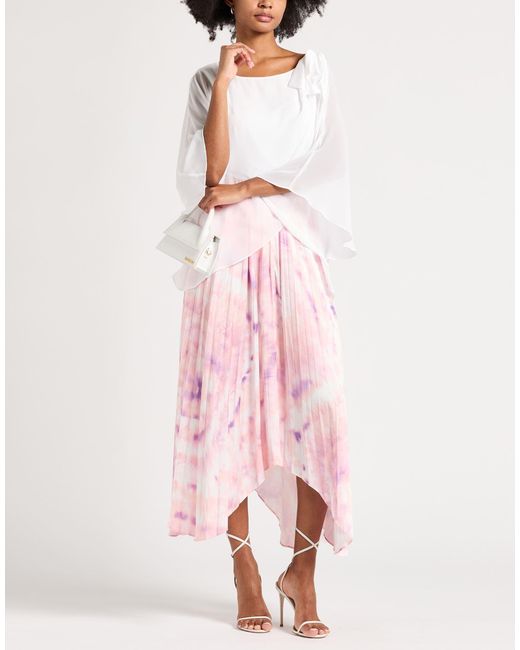 Maje Pink Midi Skirt
