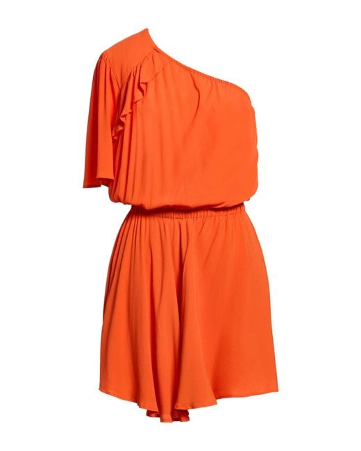8pm Orange Mini Dress Acetate, Silk