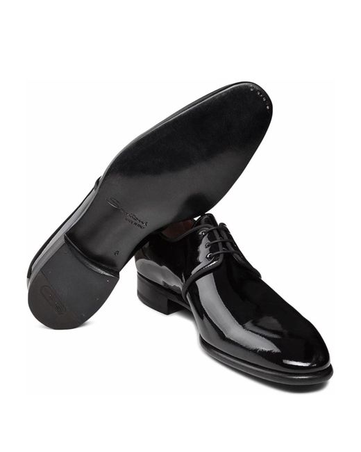 Zapatos de cordones Santoni de hombre de color Black