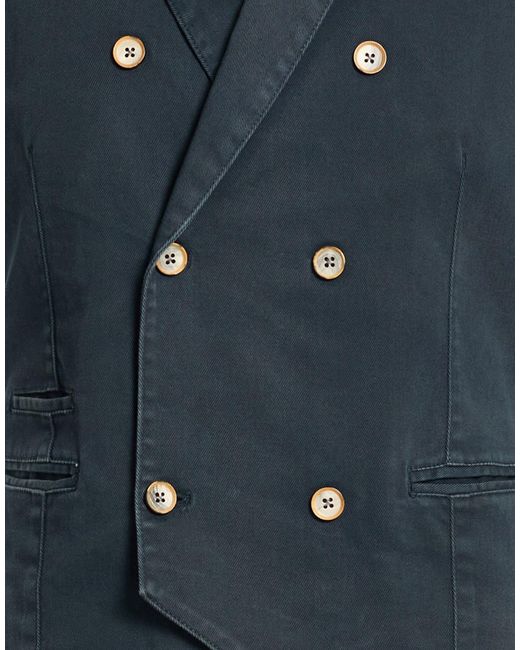 Eleventy Blue Tailored Vest Cotton, Elastane for men